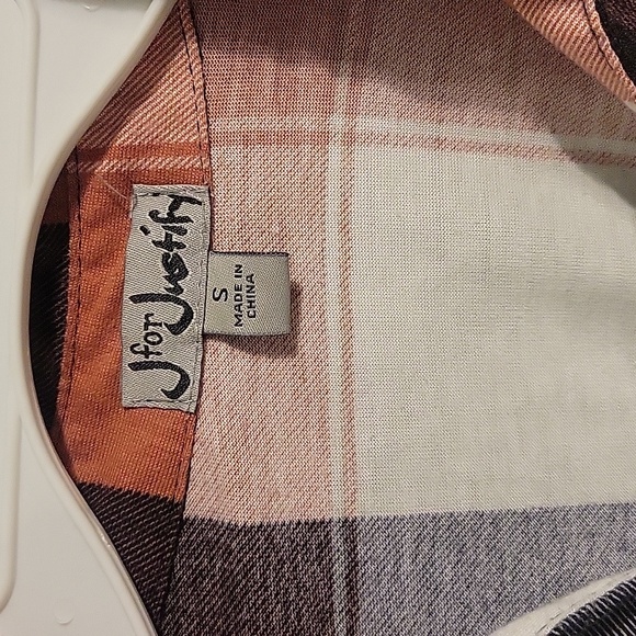 J for Justify flannel button woman's shirt S - Picture 3 of 5